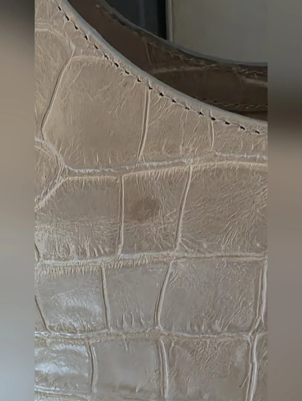 the STAUD Moon Bag, Beige Totem Style.
